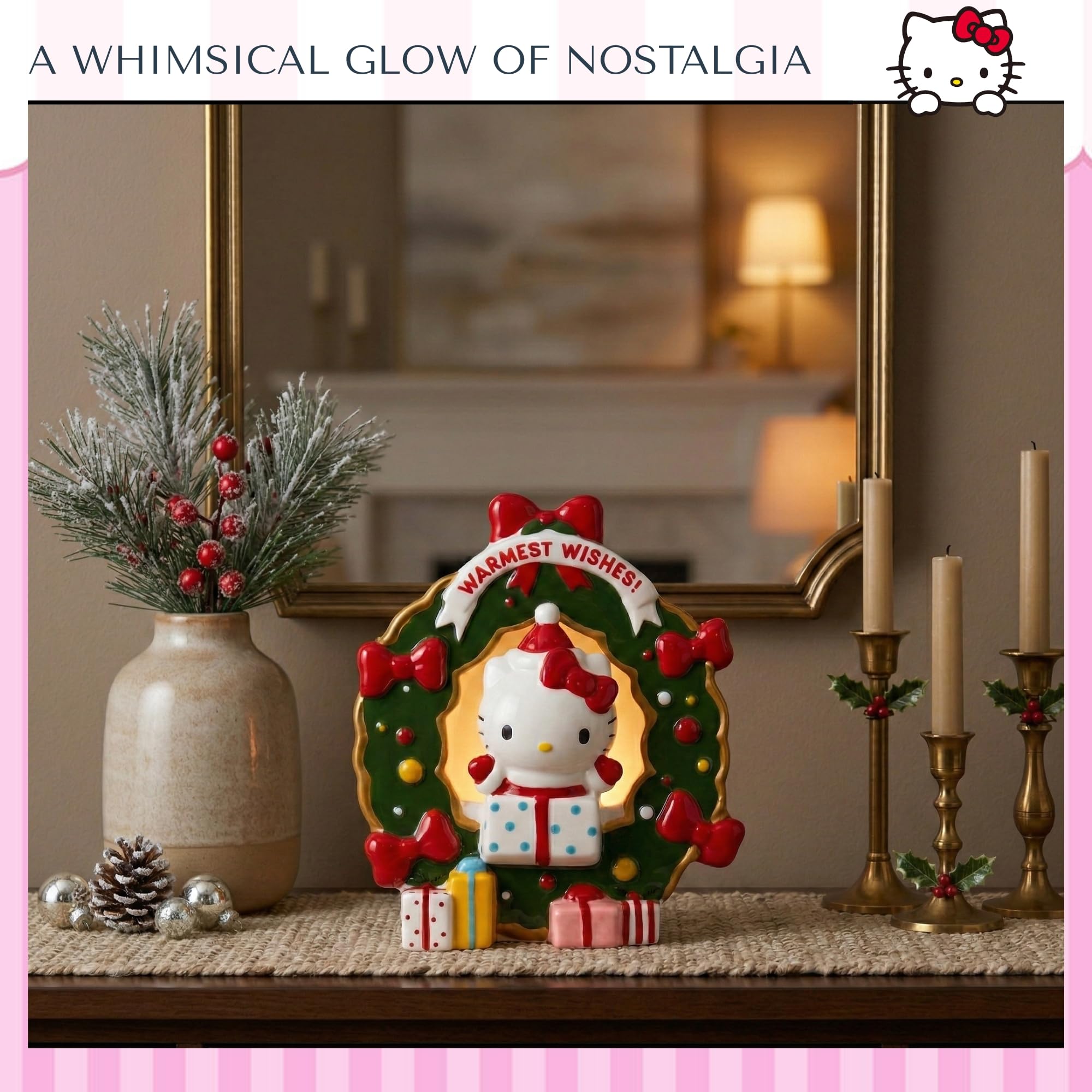 Amazon.com: Blue Sky Clayworks Hello Kitty Wreath with Presents